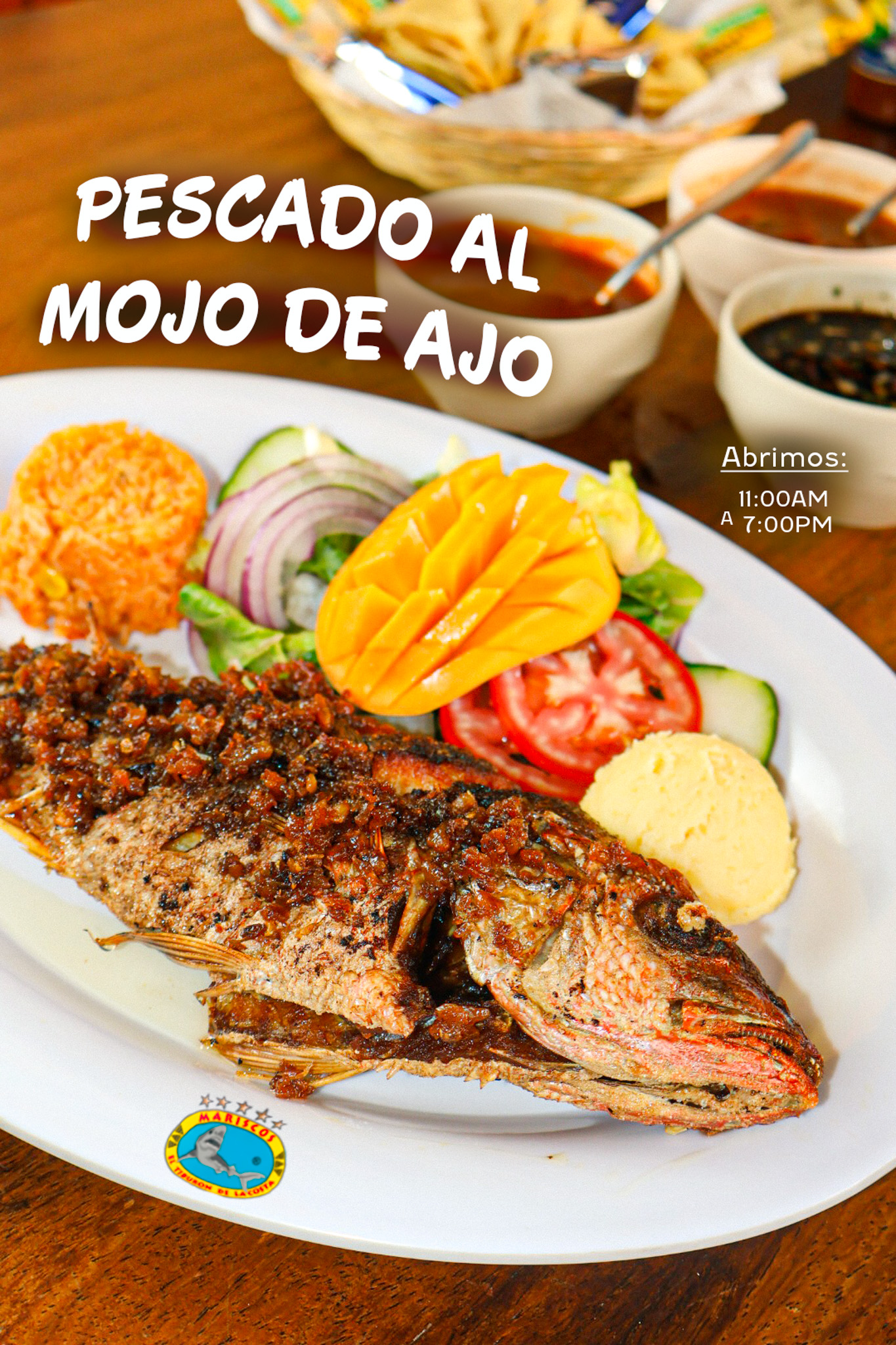Platillo de mariscos Tiburón de la Costa 23