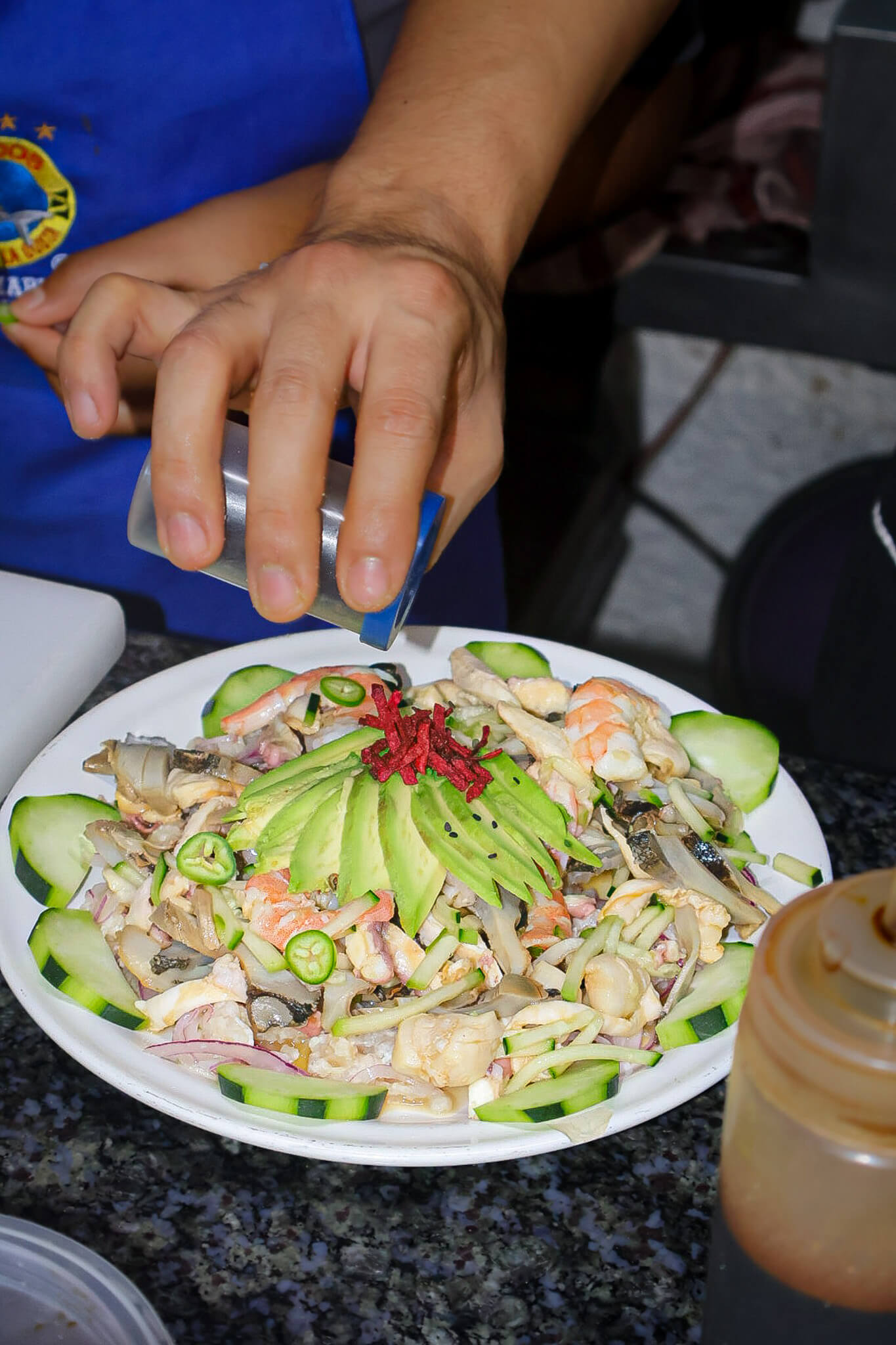 Platillo de mariscos Tiburón de la Costa 25